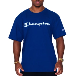 Camiseta Champion Lev Script Azul