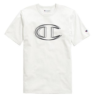 Camiseta Champion Life 3D Logo Effect Off White