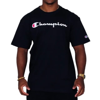 Camiseta Champion Logo Script Ink Black