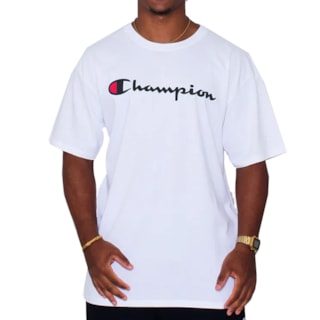 Camiseta Champion Logo Script Ink White