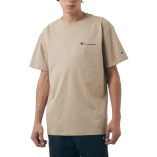 Camiseta Champion Mini Script Logo Ink Dark Khaki