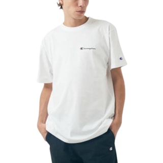 Camiseta Champion Mini Script Logo Ink Off White
