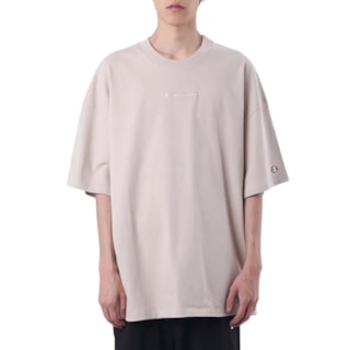 Camiseta Champion Oversized Mini Script Surton T79188B Y08541 Autumn Beige