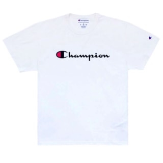 Camiseta Champion Script Logo Contour Branca