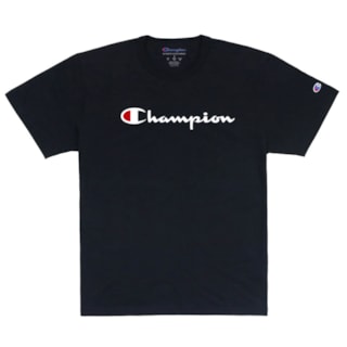 Camiseta Champion Script Logo Contour Preta
