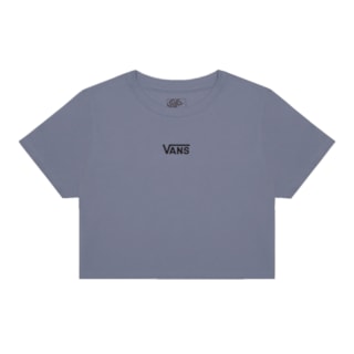 Camiseta Cropped Vans Flying V Glacial Slate