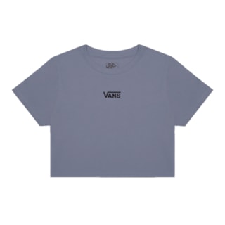 Camiseta Cropped Vans Flying V Glacial Slate