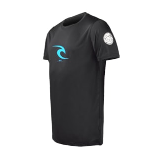 Camiseta de Lycra Rip Curl Preta e Azul