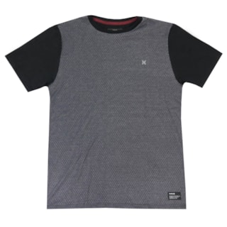 Camiseta Especial Hurley Trama Cinza e Preta