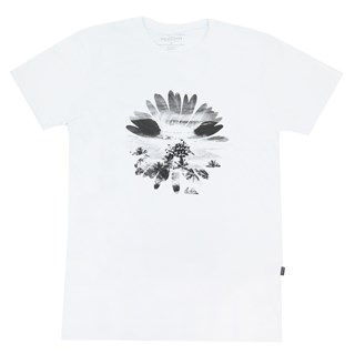 Camiseta Especial Quiksilver Flowers In The Dirt Branca