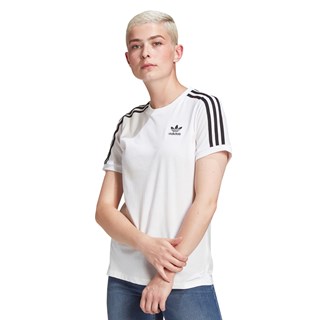 Camiseta Feminina Adidas Adicolor 3 Stripes Branca