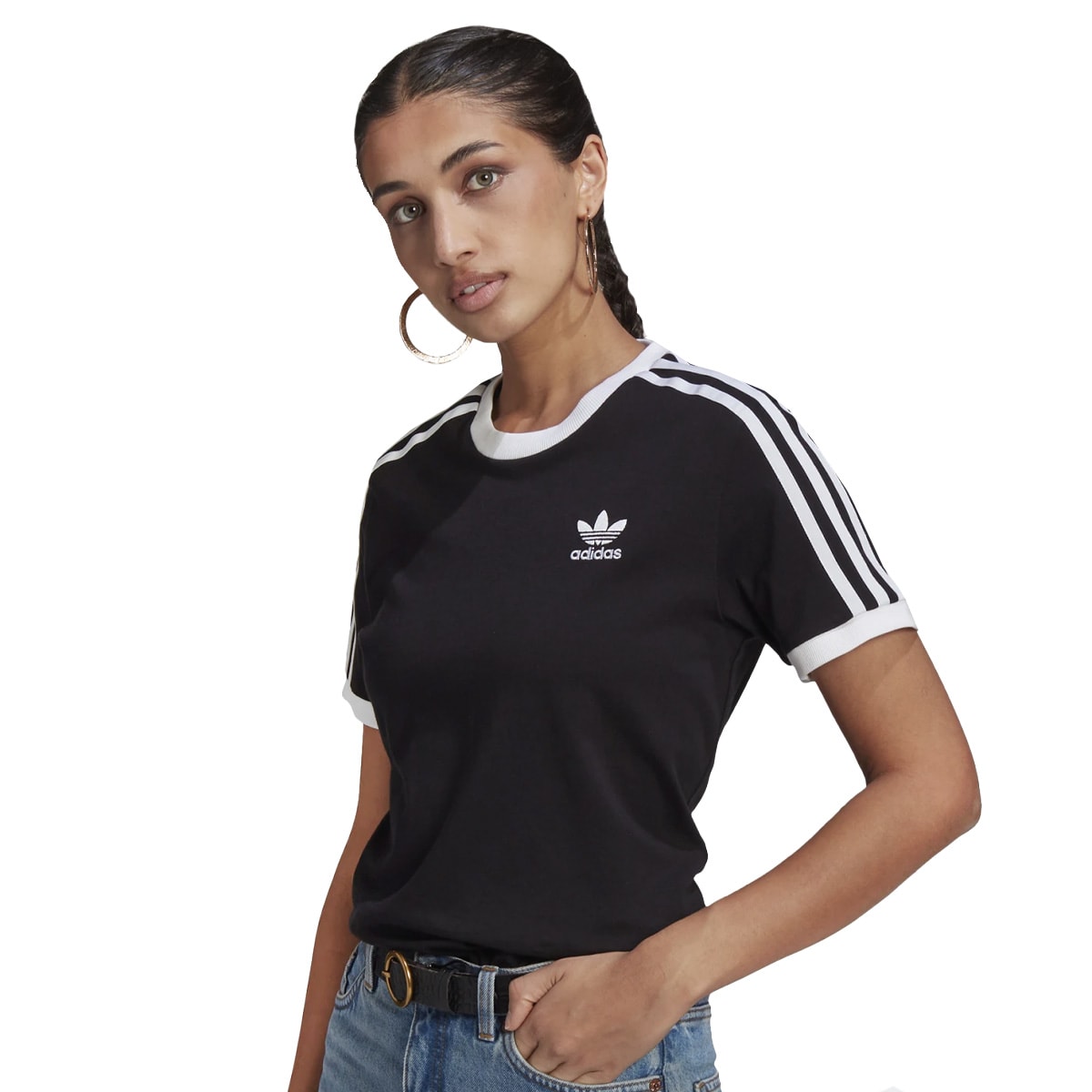 Camiseta feminina clearance adidas branca