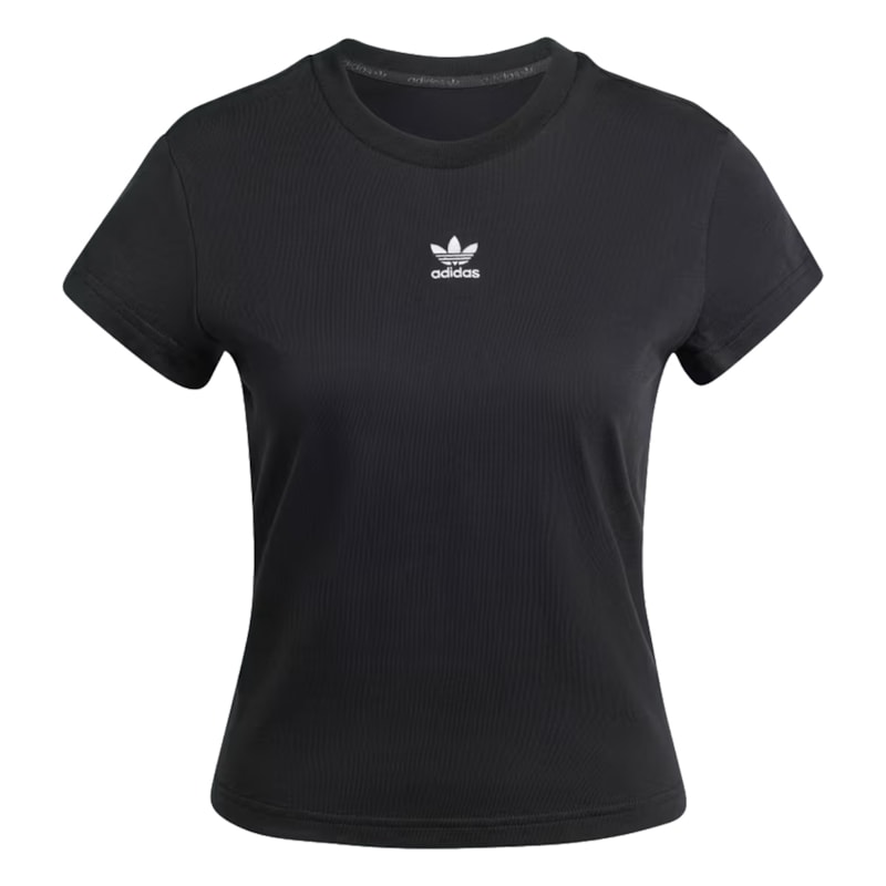 Algodão Camisa Da Adidas Preta Camiseta Feminina Adidas Essentials