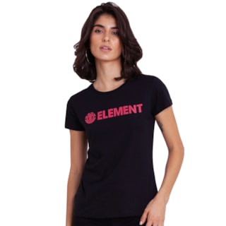 Camiseta Feminina Element Horizontal Essential Preta
