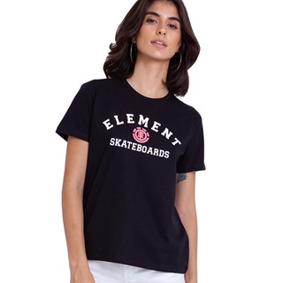 Camiseta Feminina Element Skate Essential Preta