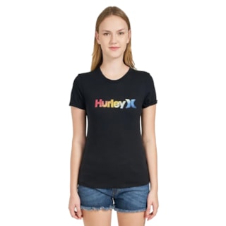 Camiseta Feminina Hurley Dooble Preta