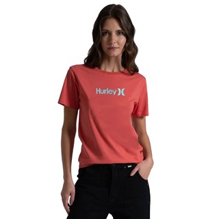 Camiseta Feminina Hurley One e Only Rosa