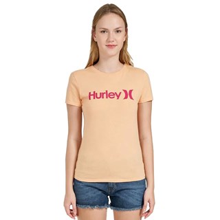 Camiseta Feminina Hurley One e Only Salmão 