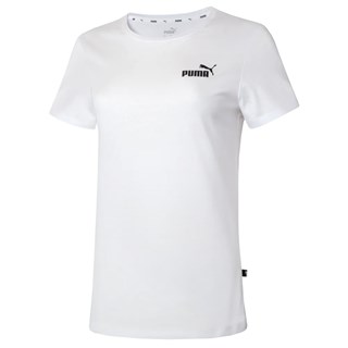 Camiseta Feminina Puma Essentials Logo Branca