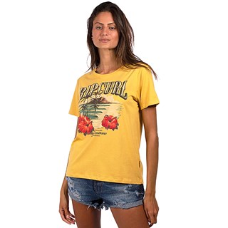 Camiseta Feminina Rip Curl Authentic Surf Tee Mustard