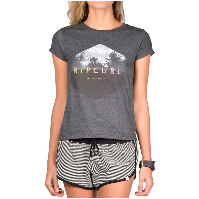 Camiseta Feminina Rip Curl Hex Cinza