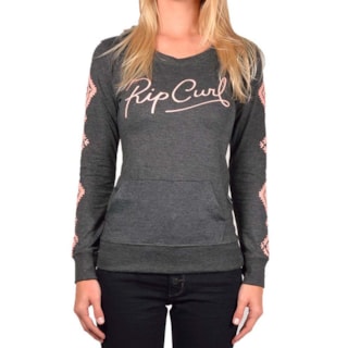 Camiseta Feminina Rip Curl Hi Desert Cinza Com Capuz
