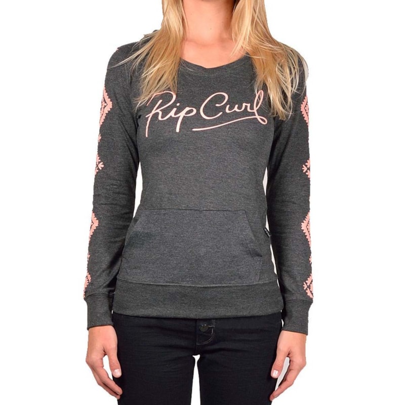 Camiseta Feminina Rip Curl Hi Desert Cinza Com Capuz