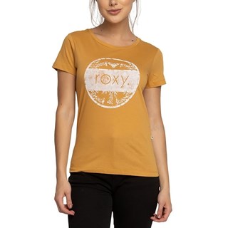 Camiseta Feminina Roxy Flowers Mostarda