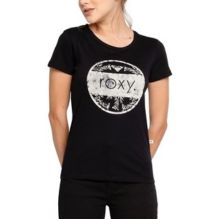 Camiseta Feminina Roxy Flowers Preta