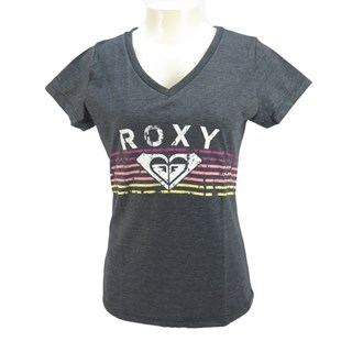 Camiseta Feminina Roxy Rainbow Candy Cinza