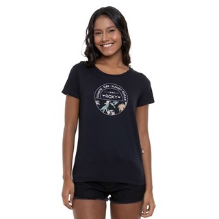 Camiseta Feminina Roxy Sunrise Surf Preta