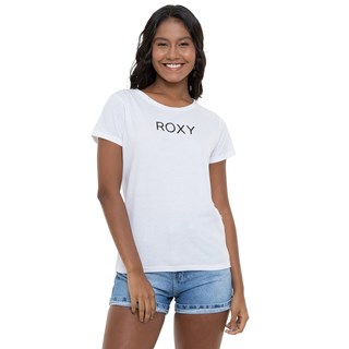 Camiseta Feminina Roxy The Logo Branca
