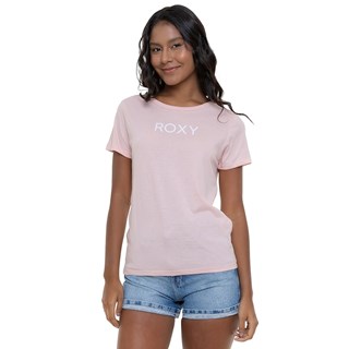 Camiseta Feminina Roxy The Logo Rosa