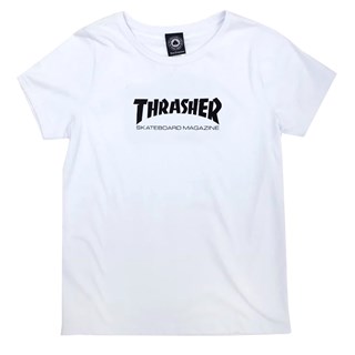Camiseta Feminina Thrasher Skate Branca