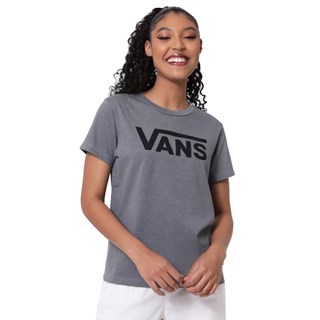 Camiseta Feminina Vans Flying V Crew Grey Heather