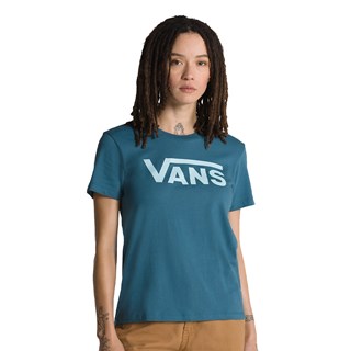 Camiseta Feminina Vans Flying V Teal