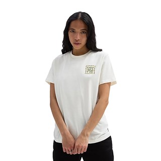 Camiseta Feminina Vans Shroomy Experience Boyfriend Fit Off White