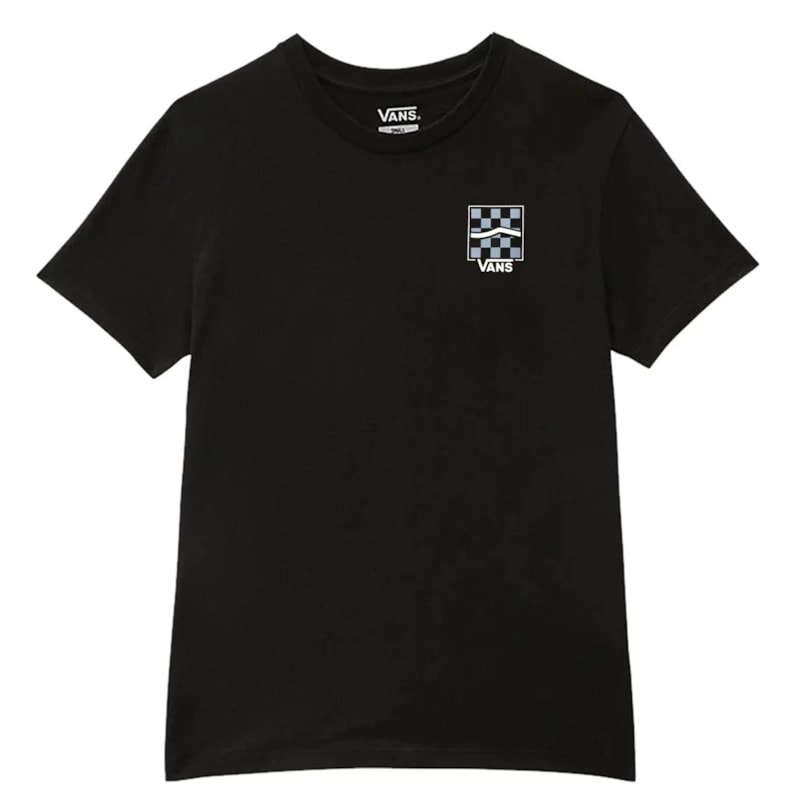 Camiseta Feminina Vans Side Stripe Preta os melhores preços