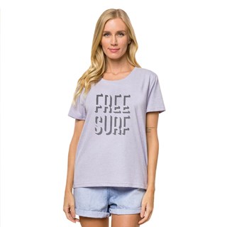 Camiseta Freesurf Feminina Baby Letter Lilás Msc 