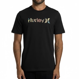 Camiseta Hurley Floral Preta