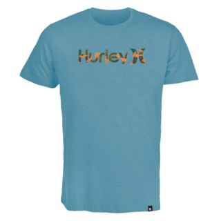 Camiseta Hurley OeO Camo Azul Turqueza