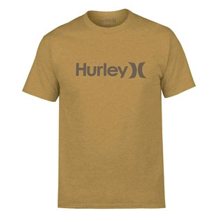 Camiseta Hurley OeO Solid Plus Size Mescla Mostarda