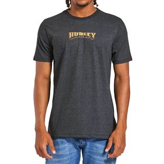 Camiseta Hurley Pine Skull Mescla Preto