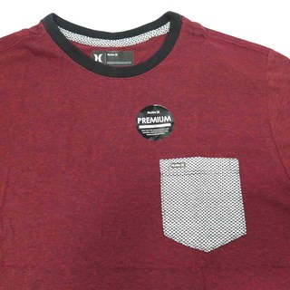 Camiseta Hurley Premium com Bolso Vermelha