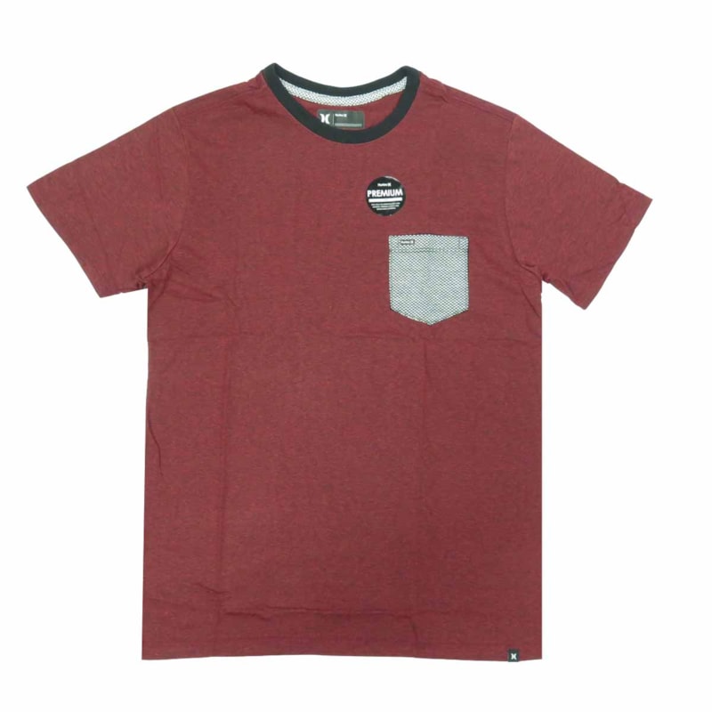 Camiseta Hurley Premium com Bolso Vermelha