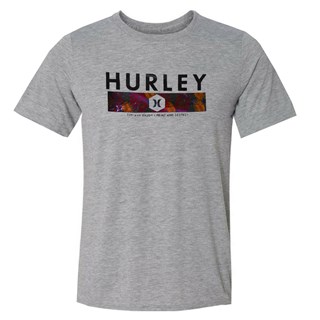 Camiseta Hurley Silk Print Anddestro Cinza Mescla