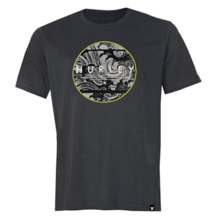 Camiseta Hurley Surf And Enjoy Cinza Escuro