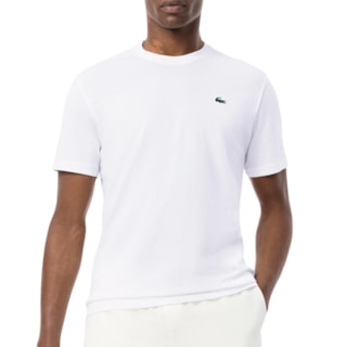 Camiseta Lacoste Esportiva em Algodão Ultra Dry Branca