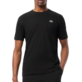 Camiseta Lacoste Esportiva em Algodão Ultra Dry Preta