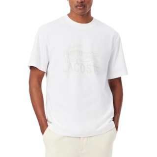 Camiseta Lacoste Estampada Blanc